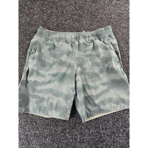 UniPro Mens Flex Camo Training Shorts Grey Green Hex Pattern Size XL